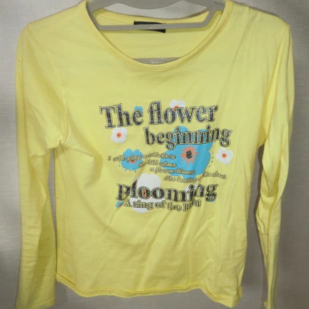 블루 프린팅 롱슬리브 빈티지 하구미 모리걸 히피 펑크