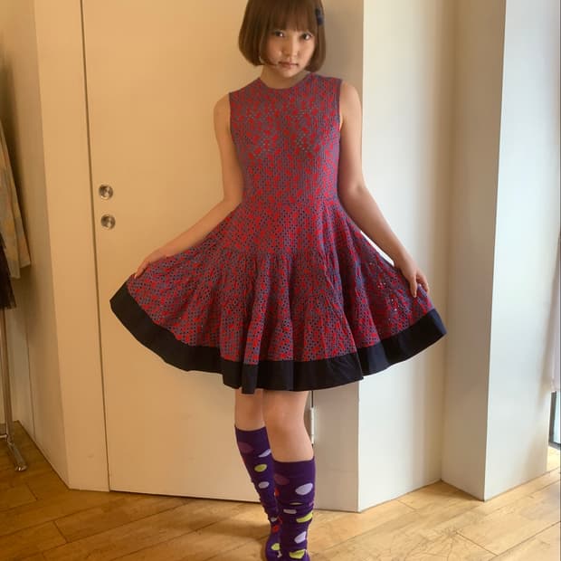 Spot flare dress