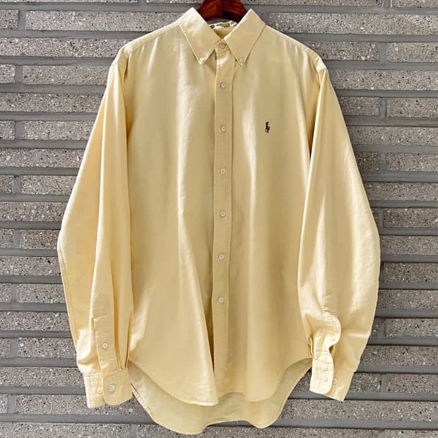 [L]폴로 랄프로렌 CLASSIC FIT 라이트 옐로우 옥스포드 셔츠