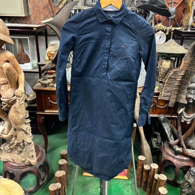 타미힐피거(Tommy Hilfiger)네이비 미디 셔츠 원피스