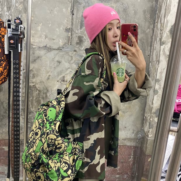 베이프 올패턴 백팩