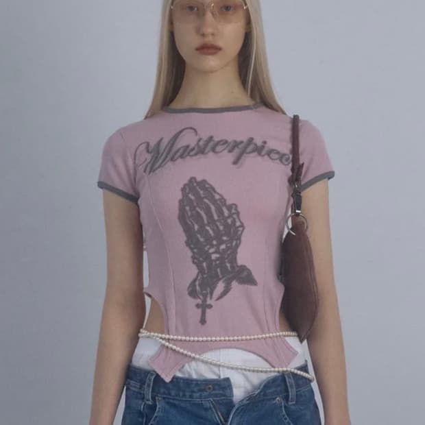 스컬프터 코르셋 라인 티 Corset Line tee