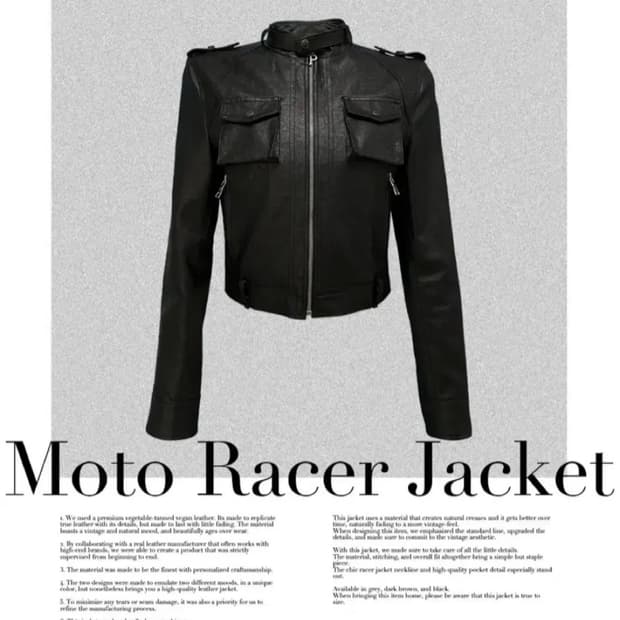 페일제이드 레더 자켓 모토 레이서 자켓