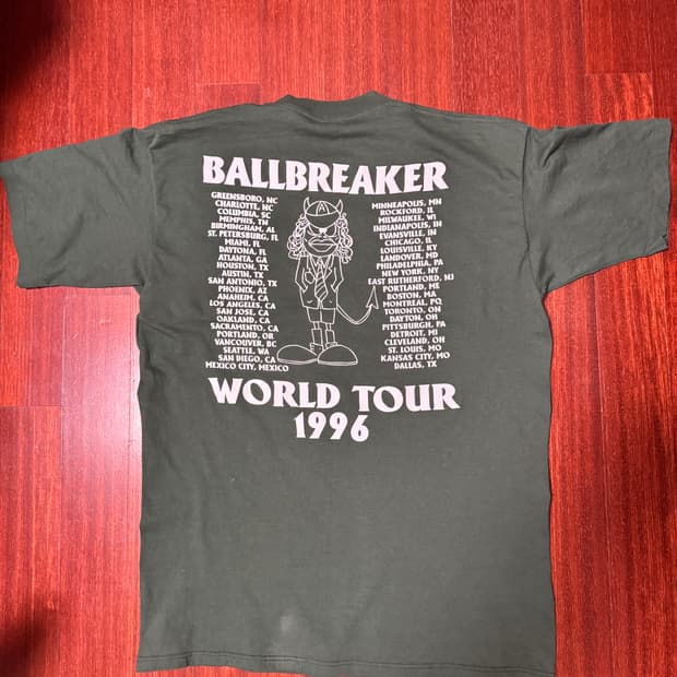 [XL, 실측 L] 90s ACDC Ball Breaker 밴드티