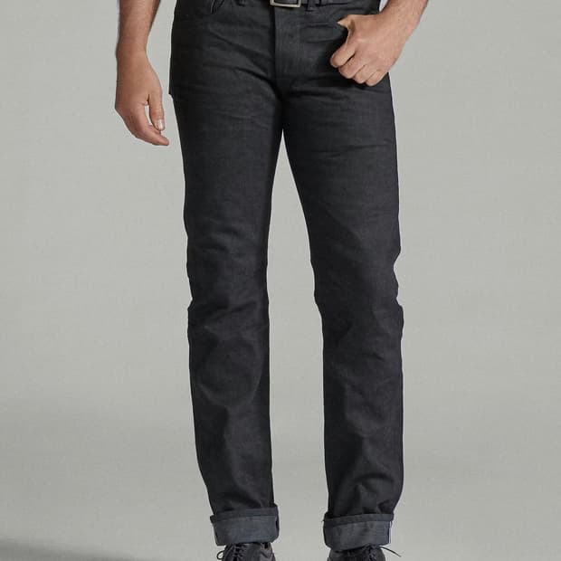 [30X30] RRL 슬림핏 셀비지 데님 블랙