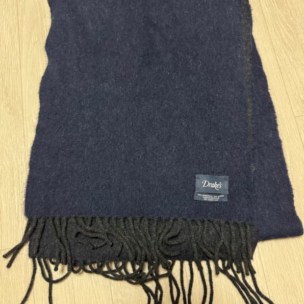 드레익스 투톤 앙고라 머플러 네이비/챠콜