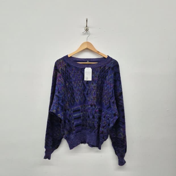 웅가로  라운드넥 퍼플 니트 여성 M