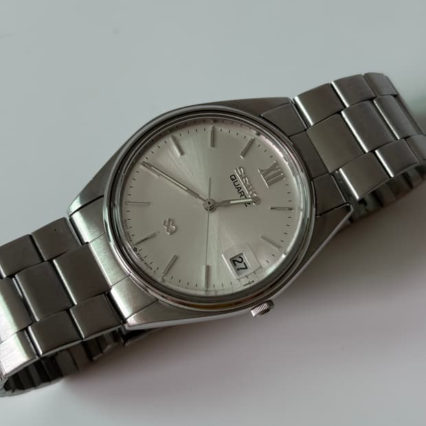 세이코 1980년대 SQ 실버 쿼츠 남성