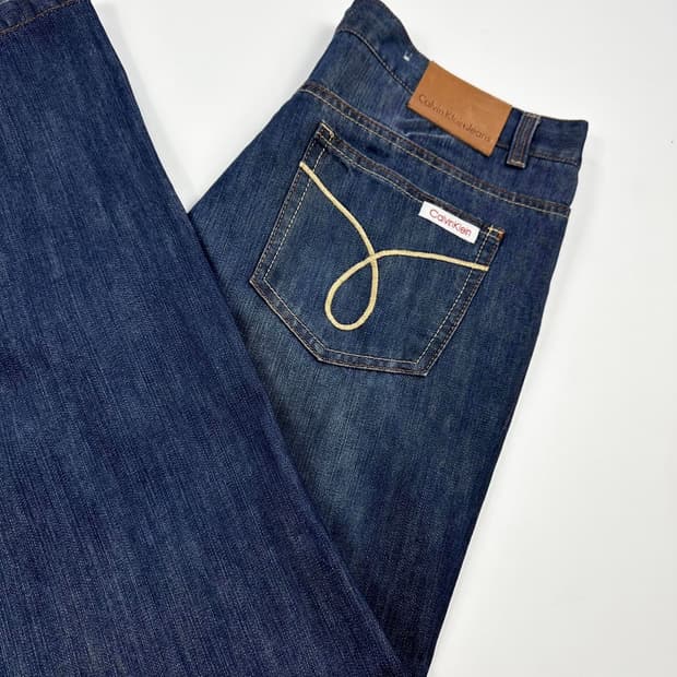 캘빈클라인 CK 레트로 와이드 데님 팬츠 (36인치)