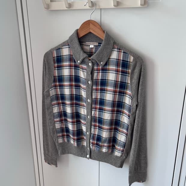 Human woman 체크 레이어드 가디건 