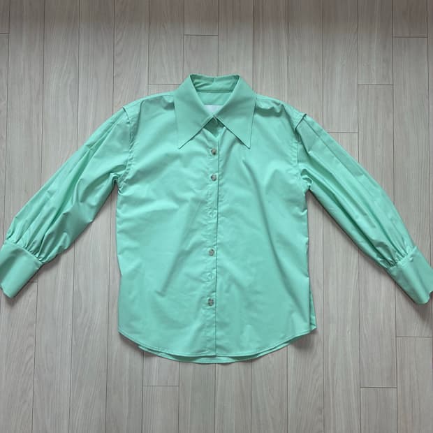 앤더슨벨 민트 그린 오버핏 셔츠