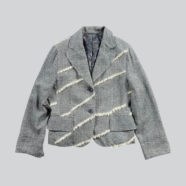 Vintage(made in japan) 사선 디테일 블레이저