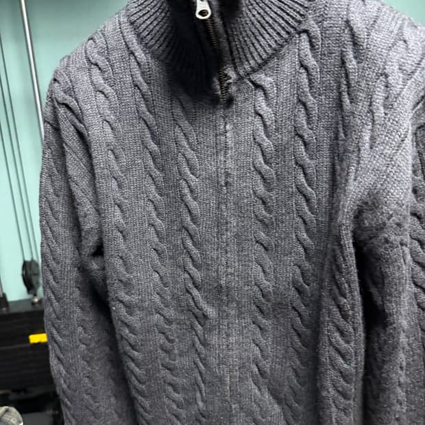 토니웩 슈퍼파인울 케이블니트집업 M사이즈