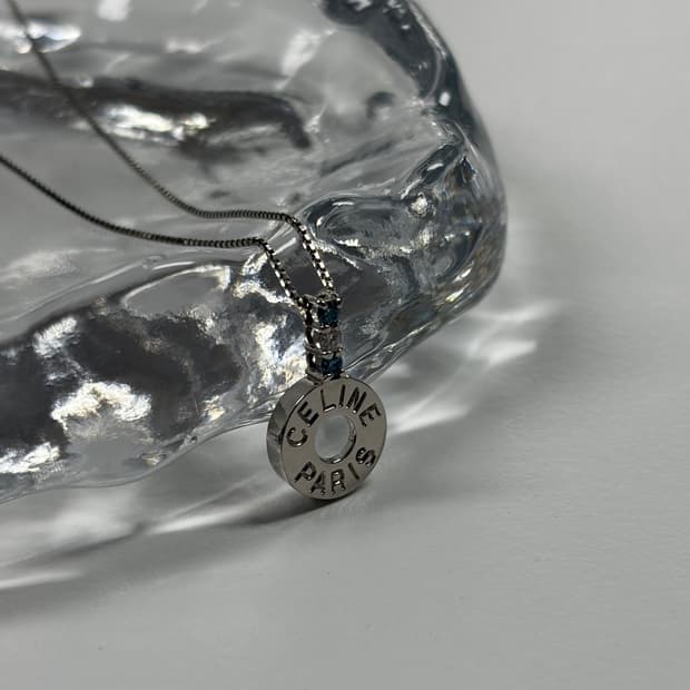 셀린느 사파이어/다이아 링 목걸이