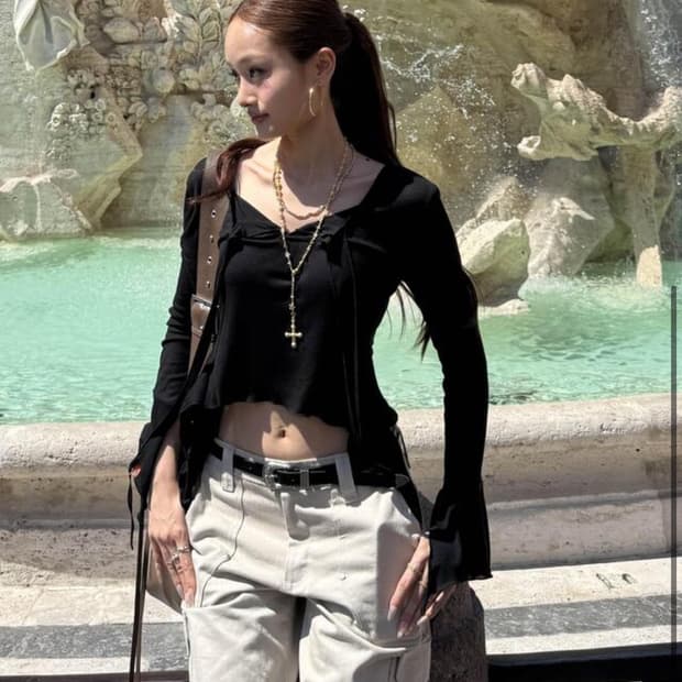 smooder Nyra Sheer Top (Black)