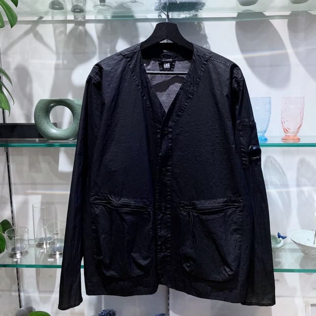CP COMPANY collarless nylon jacket