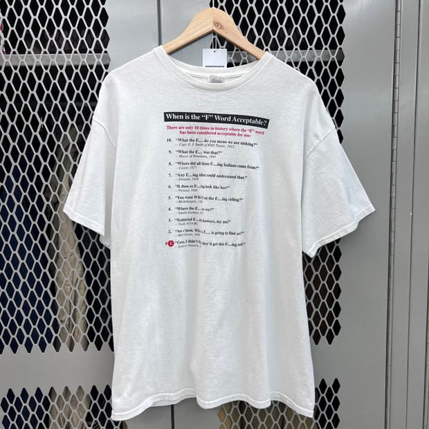 2000's "F" Word 유머 티셔츠 빈티지 XL
