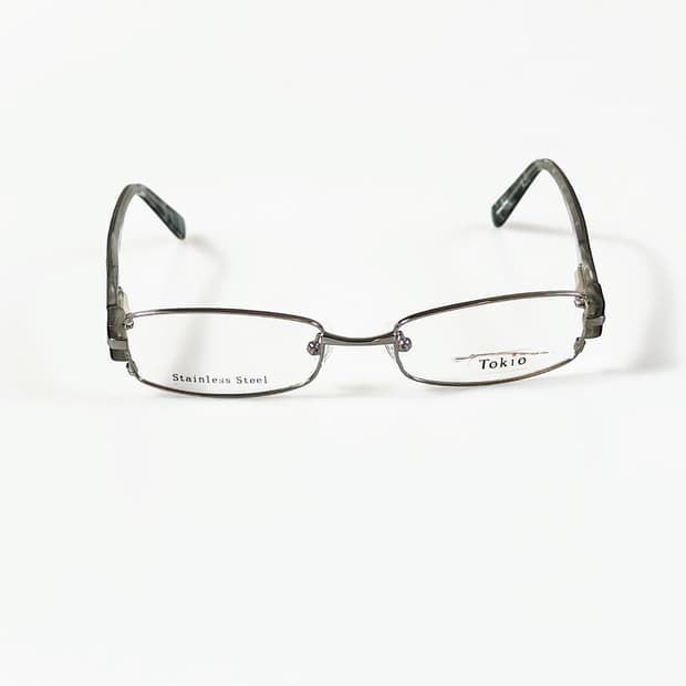 90s TOKIO 건메탈 슬림 스퀘어 빈티지 안경
