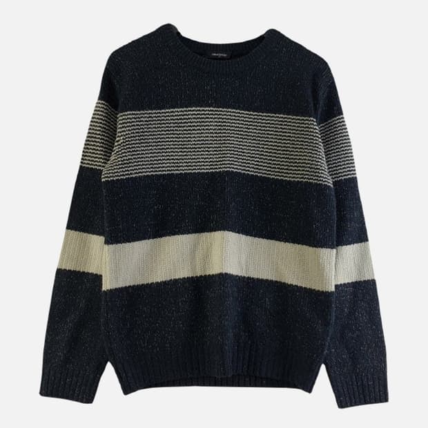 마인드브릿지 남성95 네이비 배색 니트 M5916