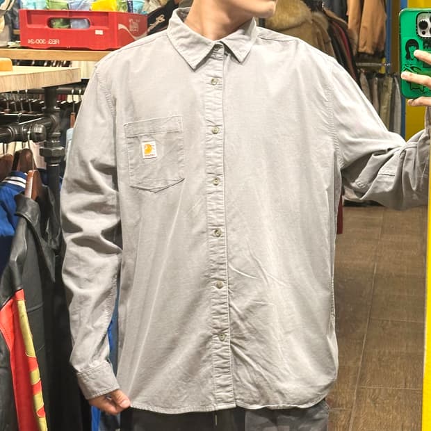 [HI] 칼하트 코듀로이 셔츠 그레이