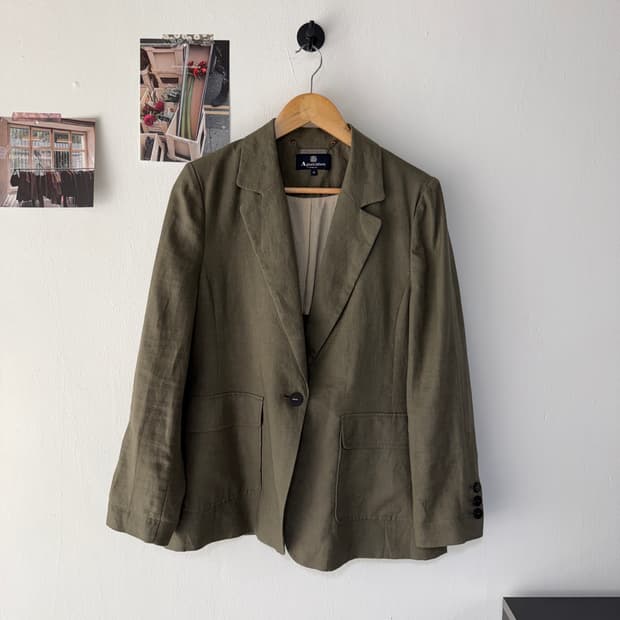 [88] 아쿠아스큐텀 린넨 블레이저 자켓