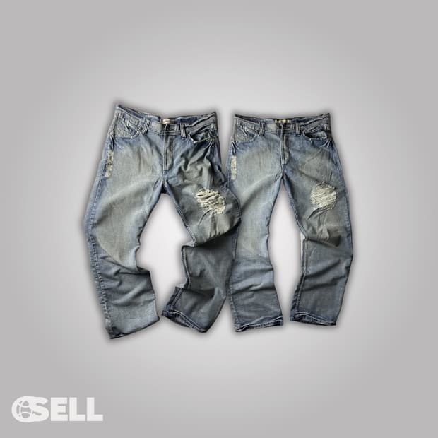 디젤 인더스트리 데미징 데님 팬츠