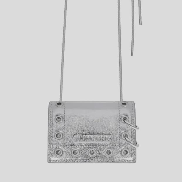 블랙퍼플 타카라 멀티 아일렛 카드지갑 크로스백 실버