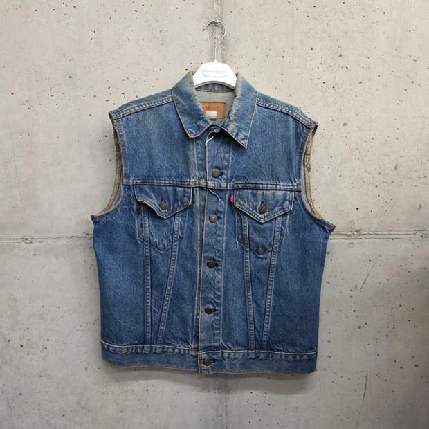 [L]리바이스 80s made in usa 컷오프 베스트 데님 조끼