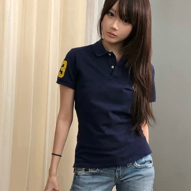 L POLO 폴로 랄프로렌 빅포니 피케 셔츠 네이비