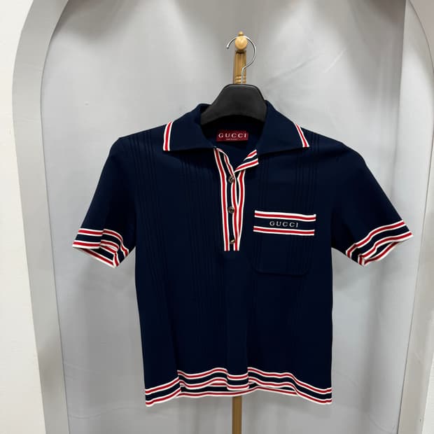 백화점판 구찌 골지 PK 카라 반팔 XS 