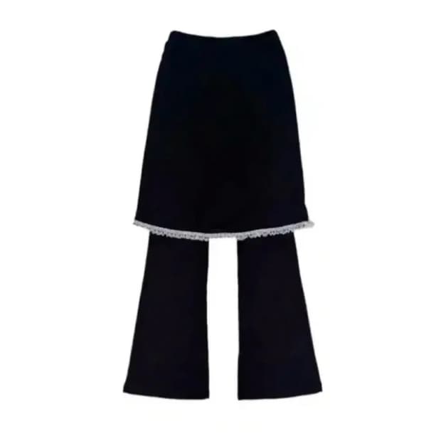 지초이 SS24 LACED SKIRT PANTS 레이스 스커트 팬츠