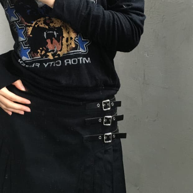 Burberry 버버리 블루라벨 버클 플리츠 미니 스커트 