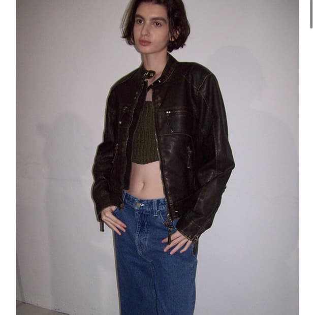 파르티멘토 우먼 레더자켓