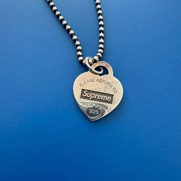 티파니 x 슈프림 목걸이 (상태 좋음)