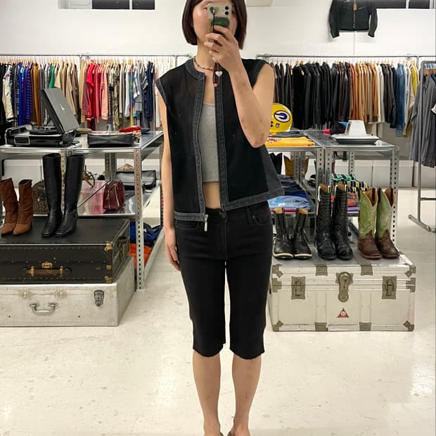 KENZO golf see-through vest 겐조 매쉬 베스트