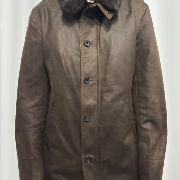 takeo kikuchi fur detail twoway jacket