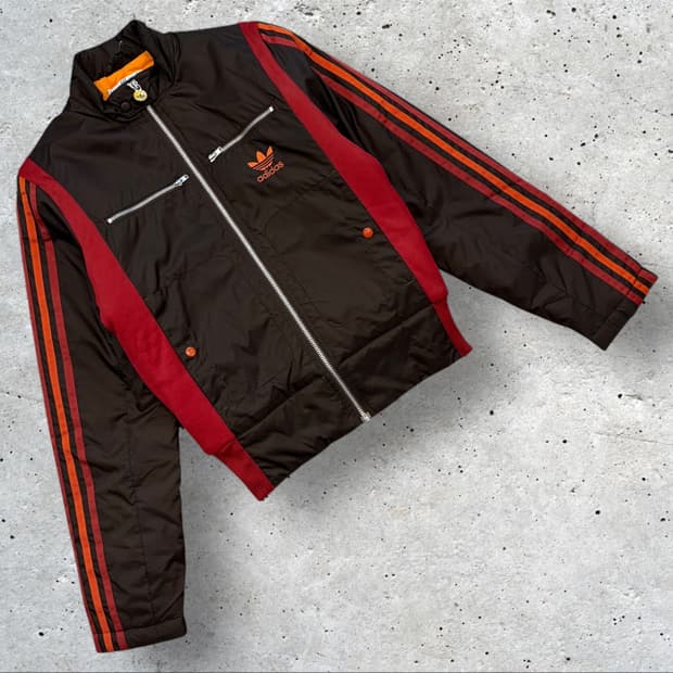[85] 00s 아디다스 Y2K 삼선 트랙탑 점퍼 브라운/레드 C80