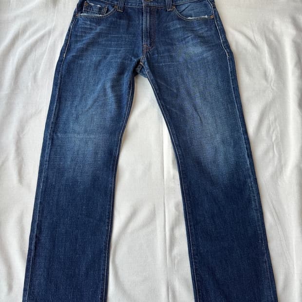 리바이스 프리미엄 그린탭 워싱진 34X33