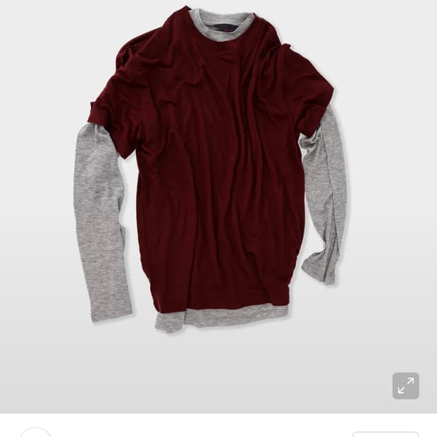 애니타임로릭 레이어드 롱슬리브 Gray/Burgundy