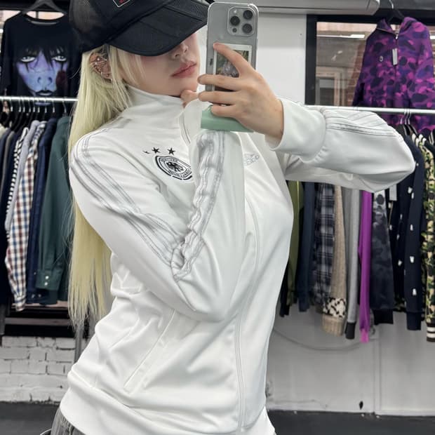 아디다스 독일 실버 져지