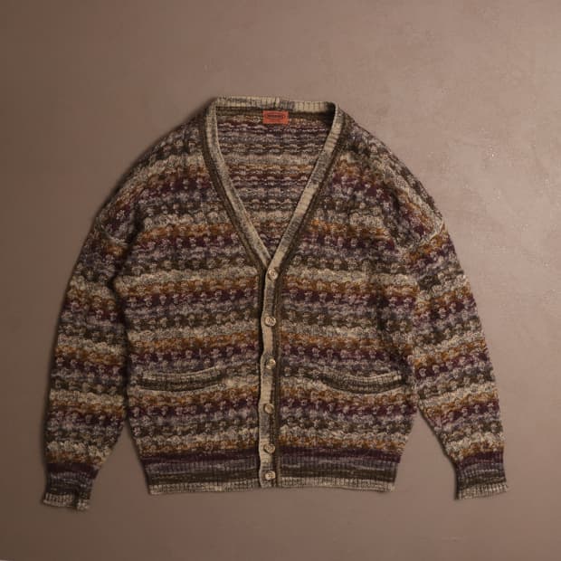 미쏘니 케이블패턴 울 니트 가디건 A1479