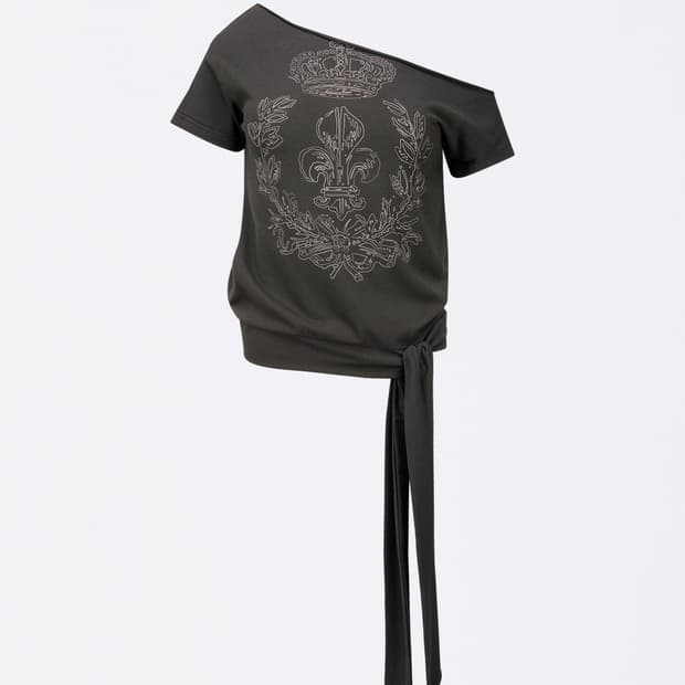 스컬프터 Chateau Shithole Tie Tee Charcoa