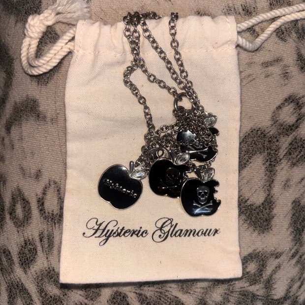 히스테릭글래머 사과 해골 목걸이