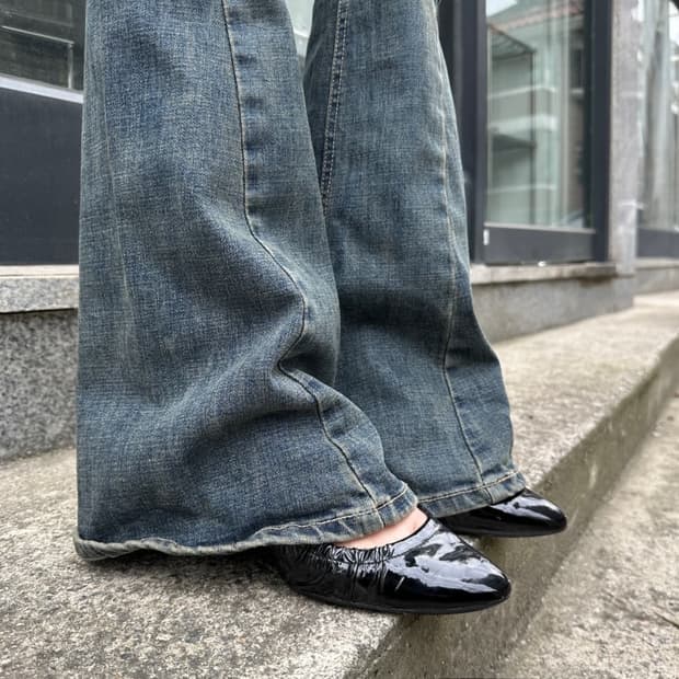 00s 빈티지 프라다 에나멜 가죽 힐