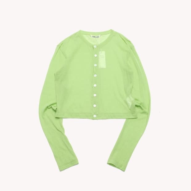 24ss hard twist cotton gauze cardigan