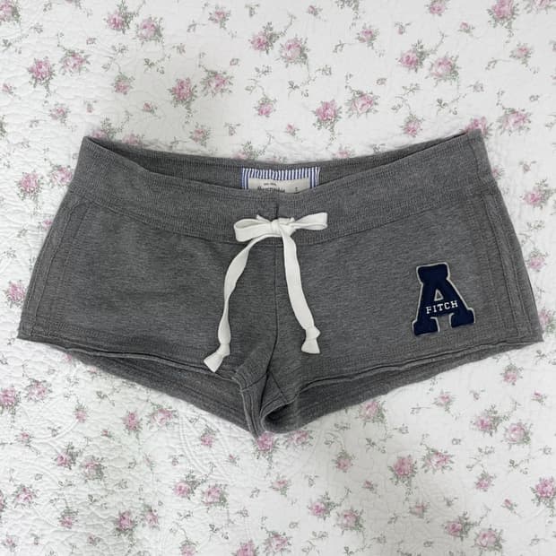 아베크롬비 숏팬츠 트레이닝 그레이 /반바지 홀리스터 빈티지 y2k
