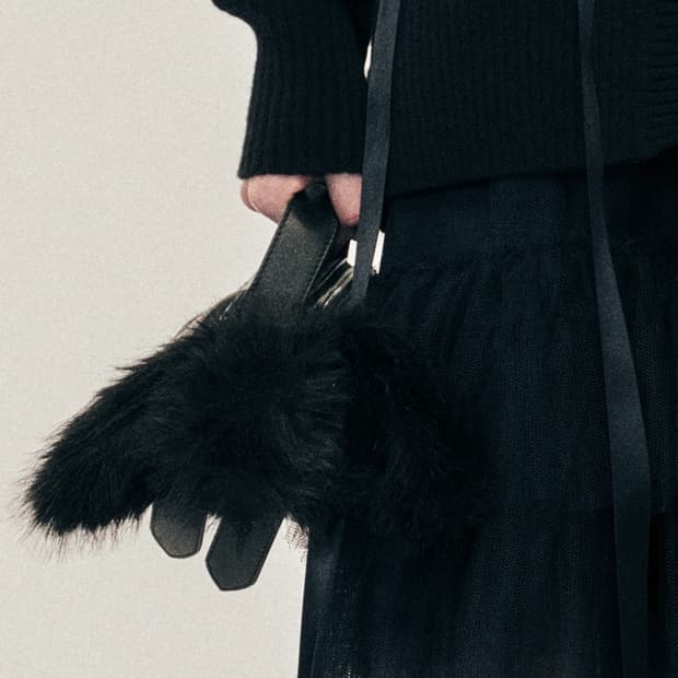 시몬로샤 25fw 폭스 퍼 동전지갑 키링/블랙