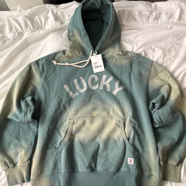 Vintage Hoodie 워시드 그린 L 선페이드 워싱 헤비웨이트 후드