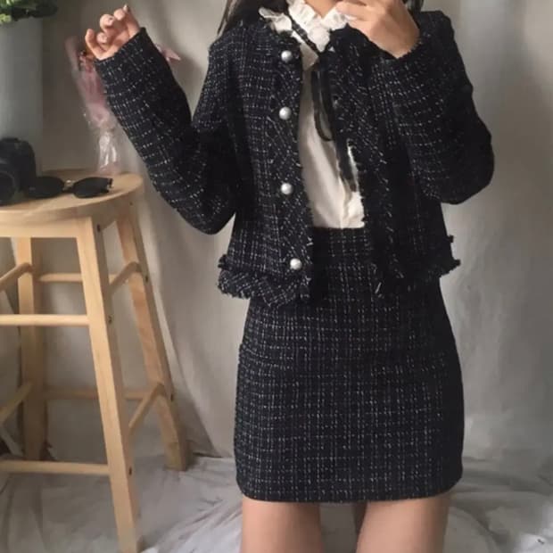 (새상품)트위드 셋업 / 트위드 자켓 / 하객룩 / 트위드 세트