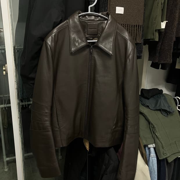 (2사이즈)머듈 레더 자켓 브라운